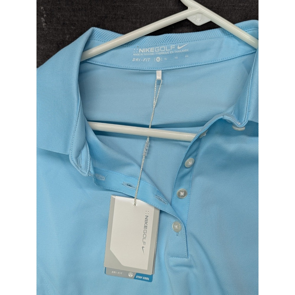 Nike Golf Women's Polo Shirts XL Dri-Fit Blue & Green Golf Shirt NWT Embroidered - Picture 10 of 12